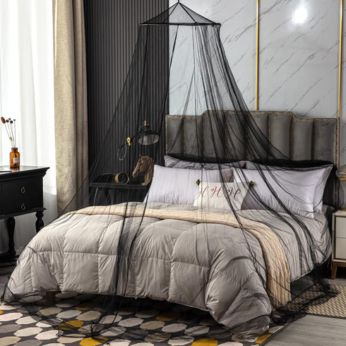 VISATOR Mosquito Net Bed Canopy for Girls,King Canopy Bed Curtains Queen Size from Ceiling,Dome Mosquito Netting Bed