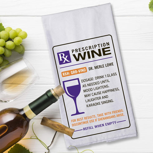 Chris's Stuff 27 27 Inches Kitchen Dish Towel - Flour Sack Cotton Dishcloth - Highly Absorbent - x for Wine Lovers