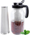 Cold Brew Coffee Maker Pitcher, 2 Quart Glass Mason Jar with Spout Lid Filter, Heavy Duty Handle, Airtight & Leak-Proof