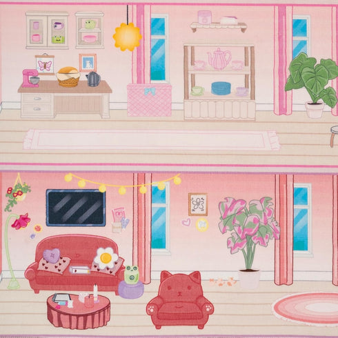 4x6 Rug&Play Ultra Soft Rainbow Dollhouse Play Rug for Girls Room Washable Non-Slip Area Rugs for Kid Bedroom & Kids