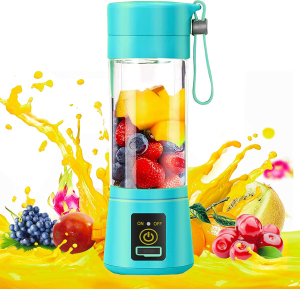 Portable Blender for Kitchen, Travel and Sport, USB Rechargeable, 6 Stainless Steel Blades, Mini Blender