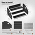 Countertop (3-Tier) Liquor Bottle Organizer Shelf Rustic Display Rack for Wine & Coffee Syrups, Freestanding Bar