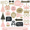 Fully Assembled Sweet 16 Birthday Photo Booth Props, Set of 30, Pink & Gold Selfie Signs, 16th Party Supplies