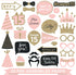 Fully Assembled Sweet 16 Birthday Photo Booth Props, Set of 30, Pink & Gold Selfie Signs, 16th Party Supplies