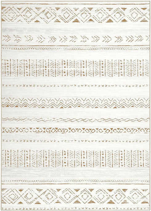 5x7 cotiled Area Rug Living Room: Washable Boho Rugs with Non Slip Backing Large Soft Indoor Stain Resistant Carpet