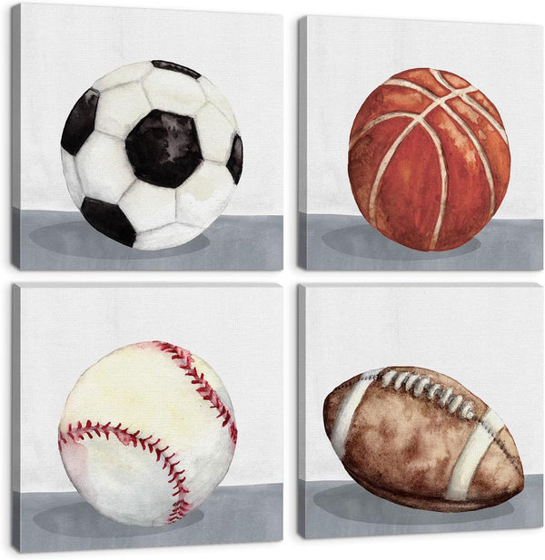 Boys Room Wall Decor Sports Decor for Boys Bedroom Rustic Soccer Football
