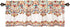 Lush Decor Clara Valance Paisley Damask Print Single Curtain, 18” x 52”, Turquoise and Tangerine Bohemian Style