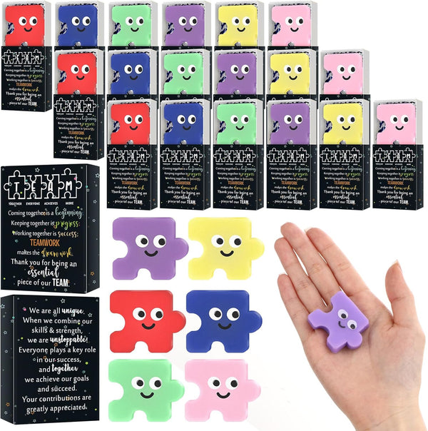 Wettarn 72 Sets Employee Appreciation Gifts Team Puzzle Piece Stress Balls Bulk