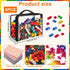 6 Pack Extra Large Toy Storage Bags PVC Organizing Bags with Zippered, Toy Storage Organizer with Portable Handheld Waterproof Toy Bags for Board Games Clay, Building Blocks, Toys Books by Hlimior
