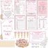 Funnymoom 426 Pcs Pink Bow Baby Shower Games Set-8 Games, Includes Baby Shower