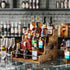 4 Countertop KLM Liquor Bottle Display Shelf, Coffee Syrup Rack Organizer, Step Liquor Wine Rack, mini bar,liquor