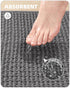 Color&Geometry Chenille Rubber Backed Gray Bathroom Rugs- Non Slip, Absorbent, Quick Dry, Washable- 16"x24" Small Bath Mat Thin Bathroom Rugs Fit for Small Bathroom