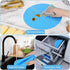 Silicone Baking Mat: Round Cake Mat with Measurements for Pastry Baking Sheet, Non-Stick and Heat Resistant, Blue