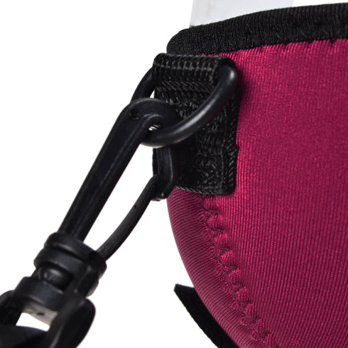 Beautyflier Wine Glass Insulator/Drink Holder, Neoprene Sleeve with Adjustable Neck Strap, Blue/Burgundy/Purple