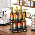 Coffee Syrup Rack Organizer - 2-Tier Stand for 6 Bottles Storage on Kitchen Countertop (Black)