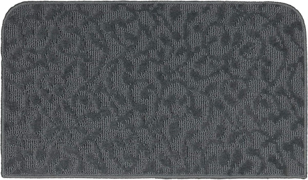 Garland Rug Ivy 18 in X 30 in Cinder Gray Area Rug - Soft, Durable Geometric Solid Color Rug for High-Traffic Areas
