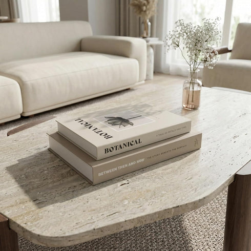 Set 2 ZICOTO Beautiful Decorative Books - of Boxes Enhance Your Coffee Table, Bookshelf or Mantel Decor - Aesthetic