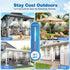 Mellbree 45FT/14M, 12 Nozzles 3/4" Misters for Outside Patio Pre-Assembled Misting Cooling System with Brass & Adapter