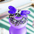 YU FENG 40ml Fancy Purple Dragonfly Refillable Glass Perfume Bottle with Retro Frosted Butterfly Lid