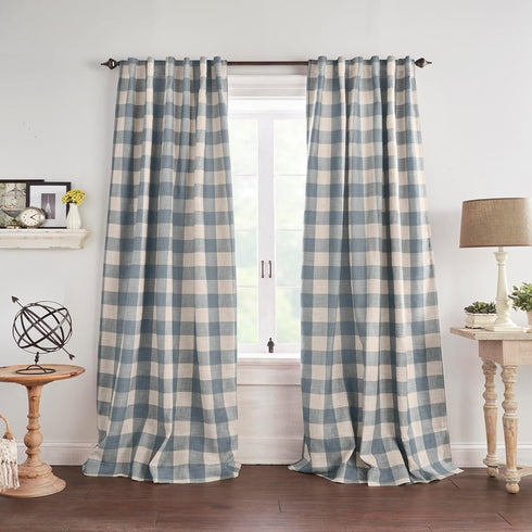 52" 95", 1 Elrene Home Fashions Farmhouse Living Grainger Buffalo-Check Blackout Window Curtain, Living Room