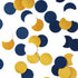 Navy Blue White Gold Confetti Birthday Decorations for Boys, Biodegradable Table Confetti Round for Graduation Wedding