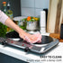OVENTE 1500W Countertop Infrared Double Burner, Silver Electric Hot Plate with 7.5” Ceramic Glass Cooktop