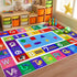 4' 2'7" ABC Kids Play Rug - Number Alphabet Shape Fruit Learning Educational Area Rug - Large Non-Slip Kids Room Play