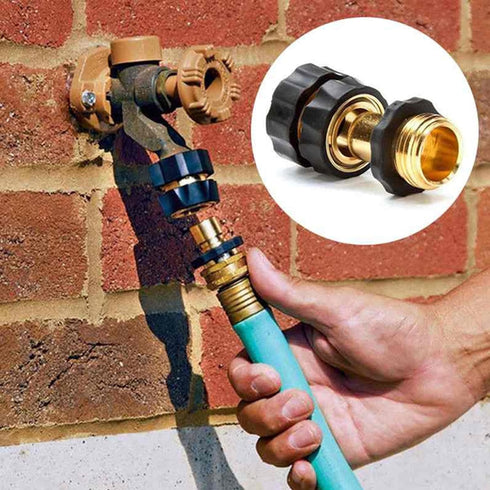Xiny Tool 3/4 Inch Quick Connect Garden Hose Fittings, Male & Female Water Quick Release Hose Connector (4 Pack)