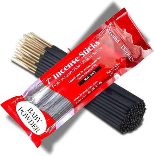Baby Powder Type Most Exotic Charcoal 7" Incense Sticks. Approx. 85 to