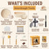 24oz 9 10 Set, Sourdough Starter Kit Complete Sourdough Bread Baking Supplies with Glass Sourdough Starter Jar, Round