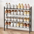 4-Tier Closet Closet AceMining Expandable Shoe Rack, Adjustable Shoe Rack Shoe Organizer Shoe Shelf, Free Standing Shoe