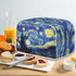 ZFRXIGN Starry Night Toaster Cover for 4 Slice Small Appliance, Washable Blue Dust Cover with Top Handle