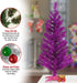 National Tree Company Artificial Christmas Tree - Pink Tinsel, Includes Stand, 3 Feet