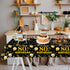 2 Pack 80th Tablecloths,54 108 inch Birthday x Disposable Black and Gold Plastic Waterproof Rectangular Table Covers