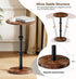 Drink Table, Small Round Side Table for Small Spaces, Modern Accent Round End Tables with Metal Leg, Thickened Wood