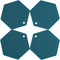 4 Packed Silicone Trivet Mats, DIY Dish Drying Mat, Non-Slip & Heat Resistant Kitchen Hot Pads in Teal