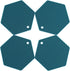 4 Packed Silicone Trivet Mats, DIY Dish Drying Mat, Non-Slip & Heat Resistant Kitchen Hot Pads in Teal