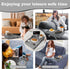 Couch Cup Holder, 4-in-1 Side Couch Arm Tray with Phone Holder, Sofa Clip on Side Table for Home Drinks and Snacks