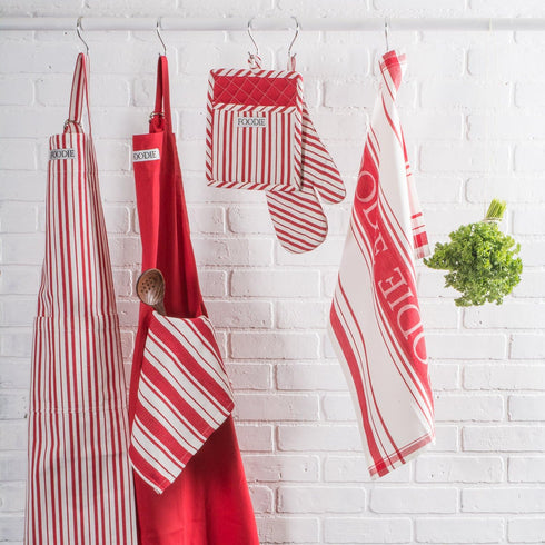 DII Kitchen Collection Striped Tomato Apron, Gourmet Chef