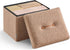 SONGMICS Small Folding Storage Ottoman, Foot Rest Stool, 12.2 x 16.1 x