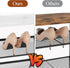 4 Closet 3 Closet Garden you Shoe Rack for Narrow Tiers, Small Shoe Rack with White Wooden Tabletop, Adjustable Metal