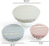 DEMDACO Homemade Striped Cotton Linen Fabric Plate Serving Dish Covers, Set of 3, 11 x 11