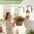 50 Lbs 12 Inch 2 AJART Heavy-Duty Plant Hanger Outdoor - Can Hold Plant Basket or Large Bird Feeder - Solid Iron