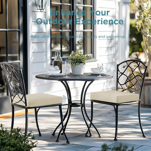 22''x22'' Set 2, Codi Outdoor Seat Cushions for Patio Furniture, of High-Density Replacement Chair Pads with Handles