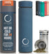 Pure Zen Tea Thermos with Infuser for Hot and Cold Infusions -