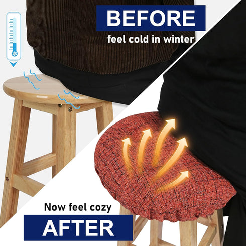 Dia.12, S,1) SINOSSO Modern Bar Stool Cushion Fashion Interweaving Design Anti-Skid Silicone Round Stool Seat Cushion