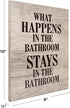 EXCELLO GLOBAL PRODUCTS Wooden Bathroom Humor Signs, Decor for Home or Business, Pack of 4