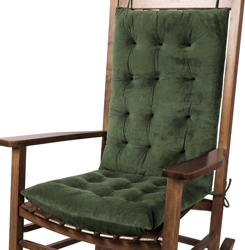 Rocking Chair Cushions Indoor Velvet Chair Pads High Back and Seat Cushion
