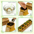 5 Herb Garden Kit with Wooden Box - Including Basil, Thyme, Parsley, Rosemary, Mint - Windowsill Herb Garden
