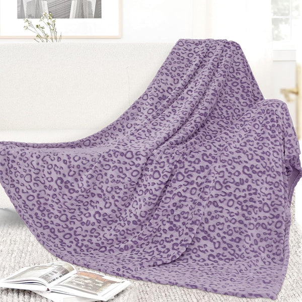 Twin Size Blankets for Bed - Lightweight Purple Blanket Throw for Women,